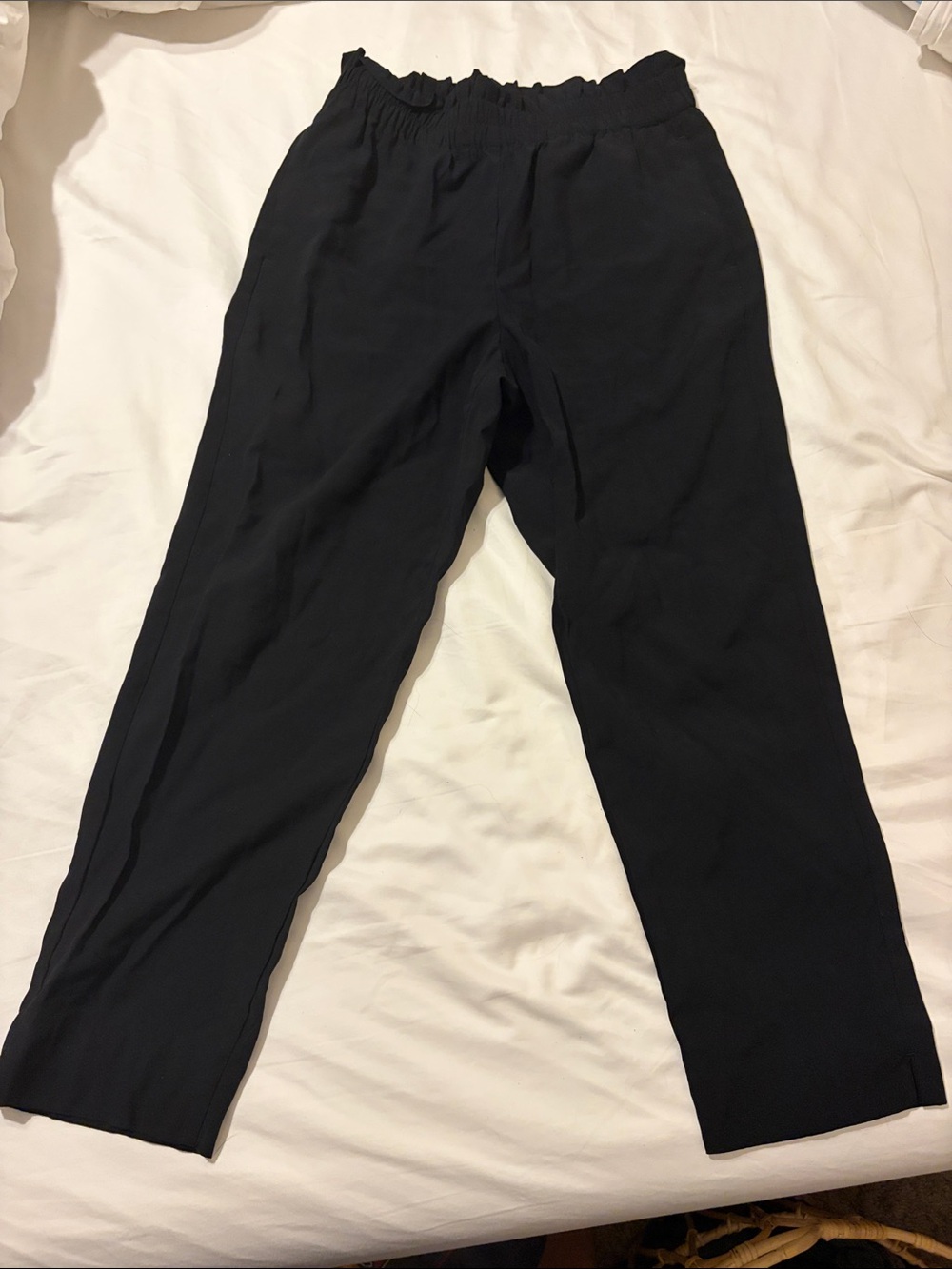 Ann Taylor Black paperbag Elastic-Waist women’s Dress Pants - SP